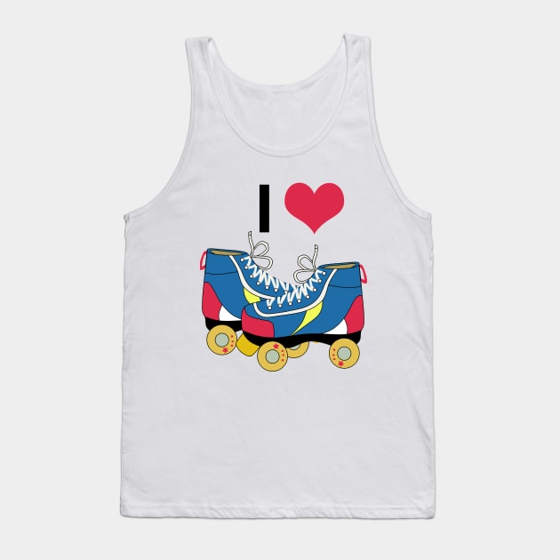 I heart Roller Skates Tank Top by KathrinLegg